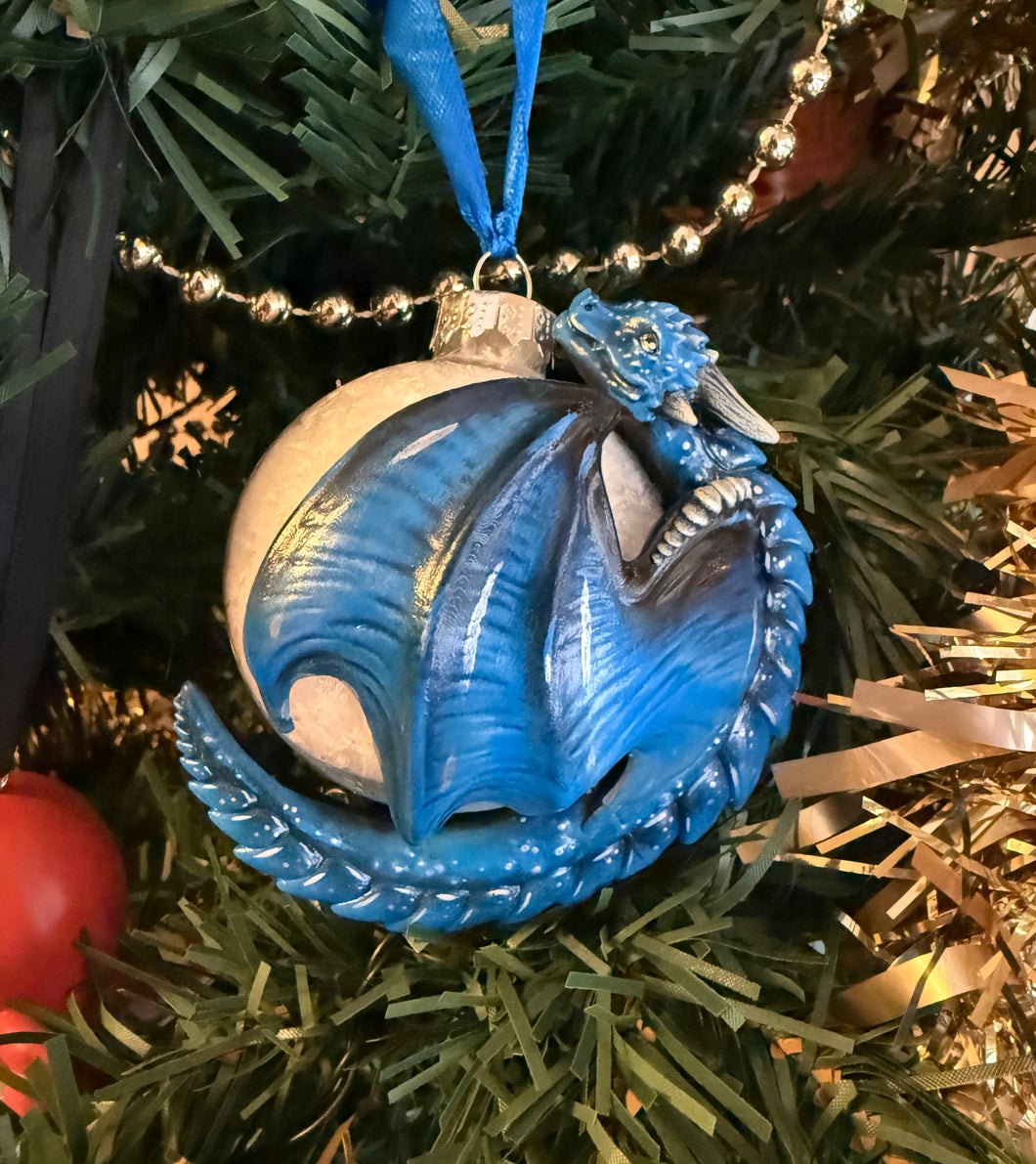 Magic Blue Dragon Bauble