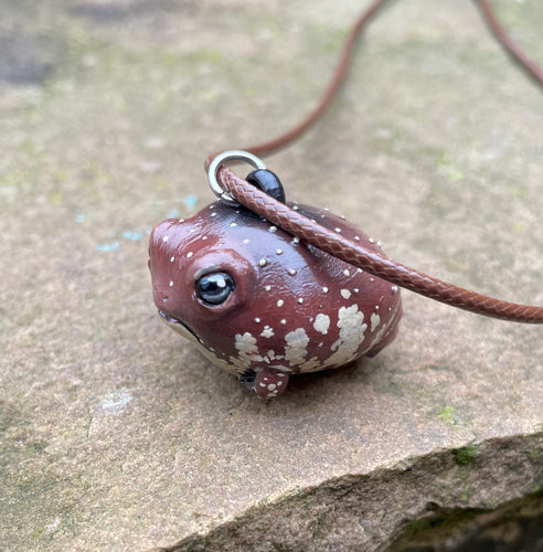 Grumpy Rain Frog Pendant (Made to order)