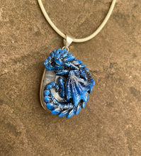 Load image into Gallery viewer, Night Sky Moonstone Dragon Pendant