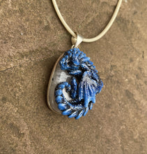 Load image into Gallery viewer, Night Sky Moonstone Dragon Pendant