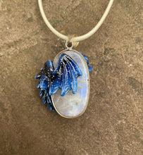 Load image into Gallery viewer, Night Sky Moonstone Dragon Pendant