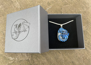 Night Sky Moonstone Dragon Pendant