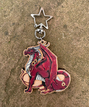 Load image into Gallery viewer, Flower Dragon Printed Wooden Charm