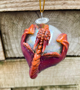 Sunset resin printed Dragon Bauble