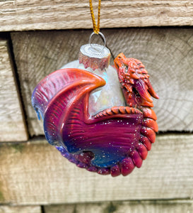 Sunset resin printed Dragon Bauble