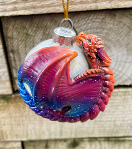 Sunset resin printed Dragon Bauble