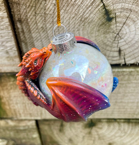 Sunset resin printed Dragon Bauble