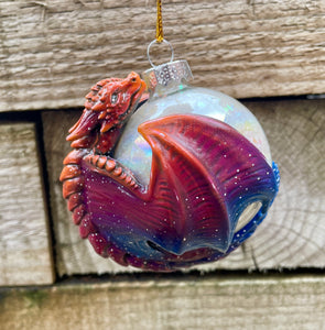 Sunset resin printed Dragon Bauble