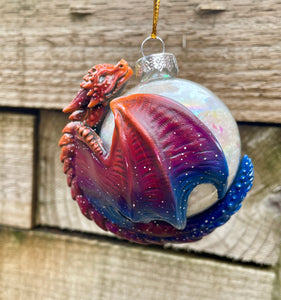 Sunset resin printed Dragon Bauble