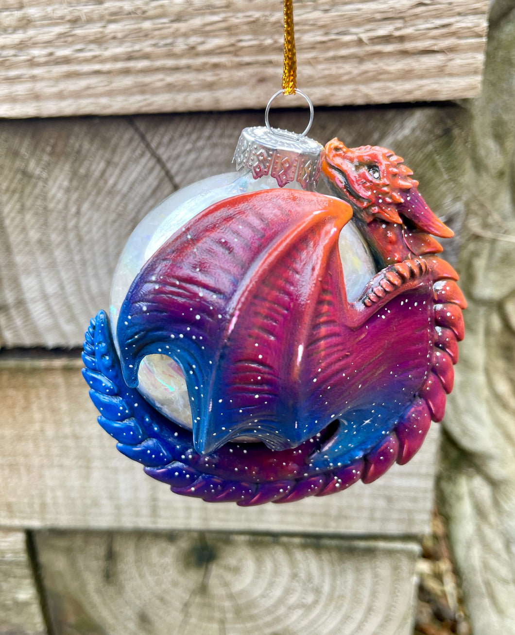 Sunset resin printed Dragon Bauble