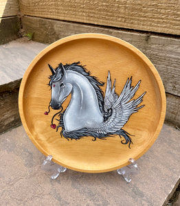 Valentines Pegasus Hand painted Trinket Dish